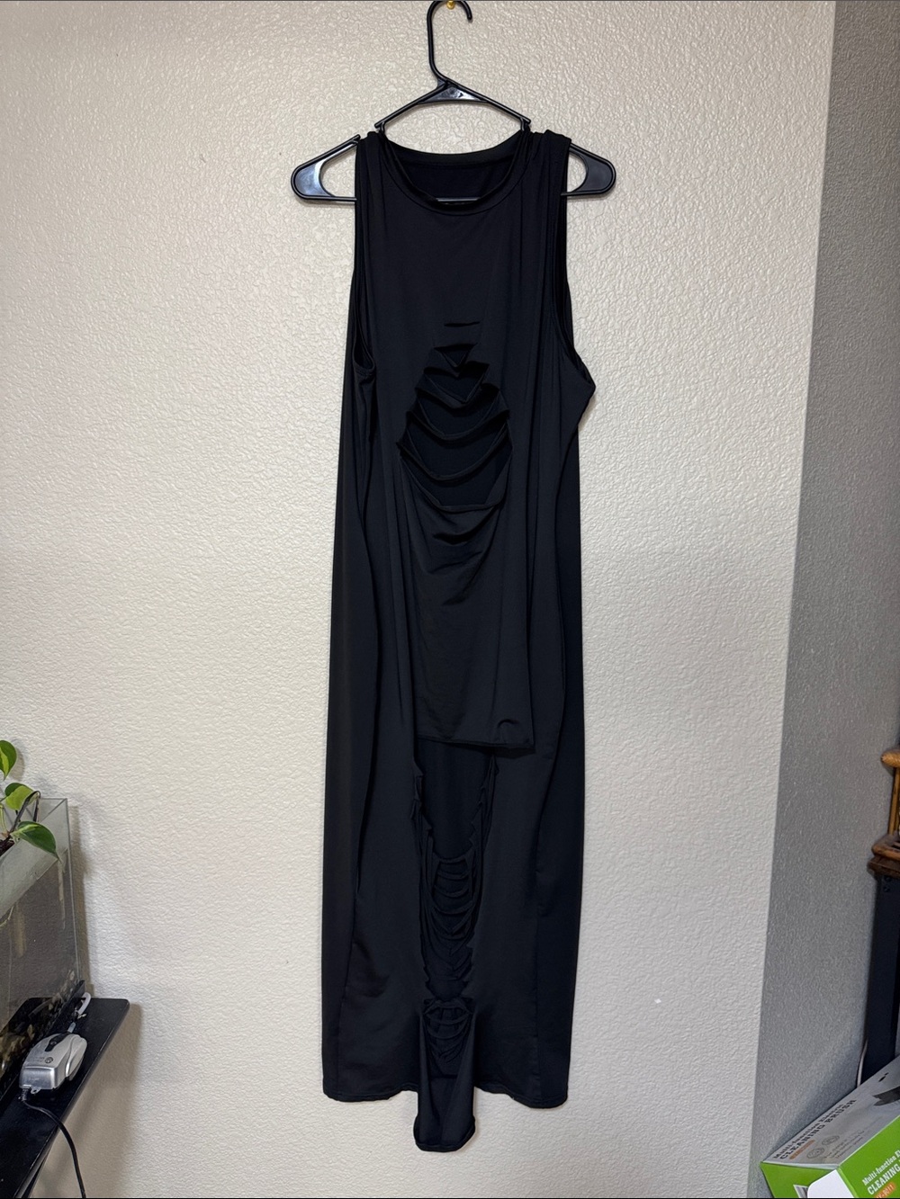 Black Sleeveless Cutout Maxi Dress